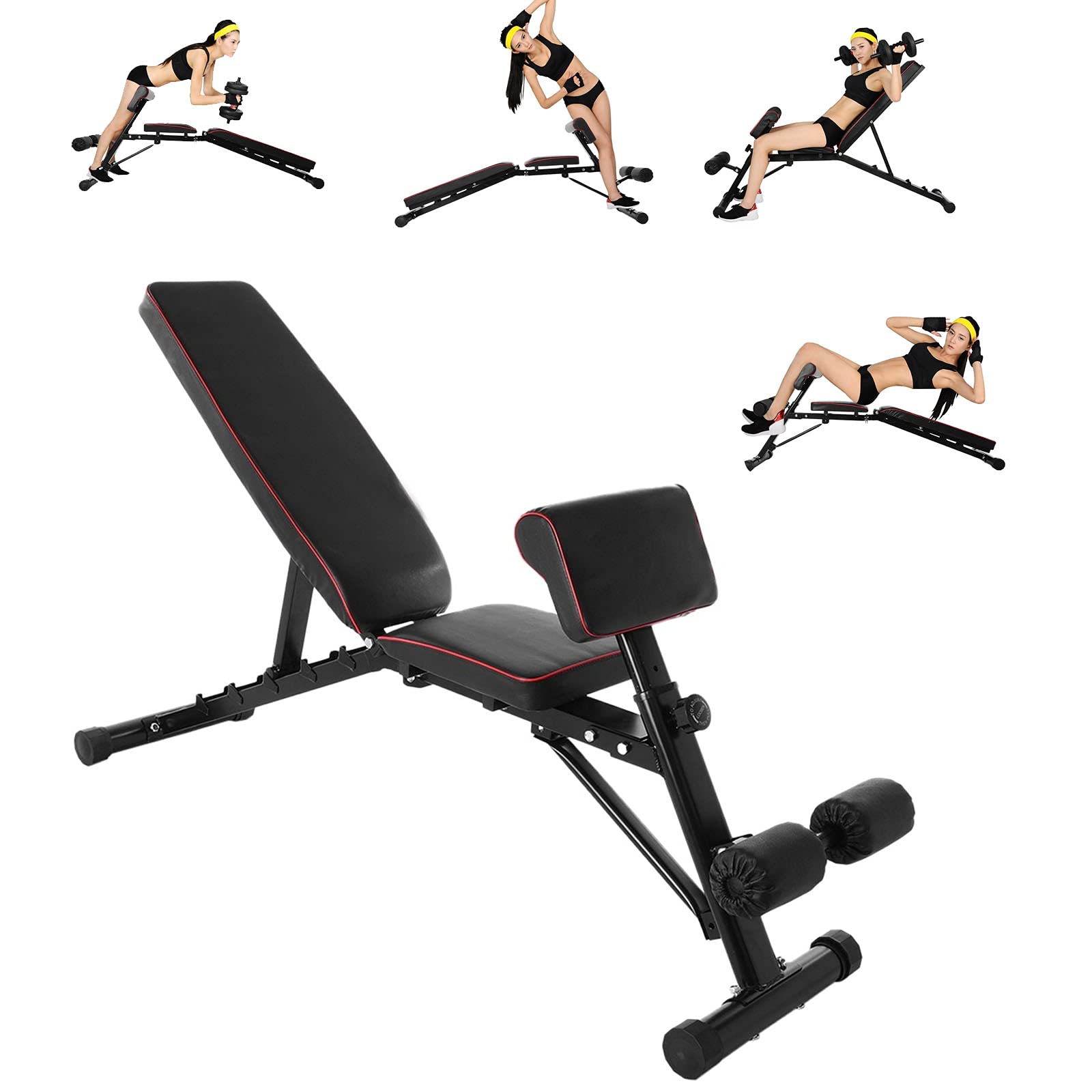 Adjustable Abdominal Waist Desk & Roman Chair - Multifunctional Home Gym Equipment for Core Workouts, Weight Training, and Dumbbell Exercises | Perfect for Home Office, Small Spaces & Full-Body Fitness