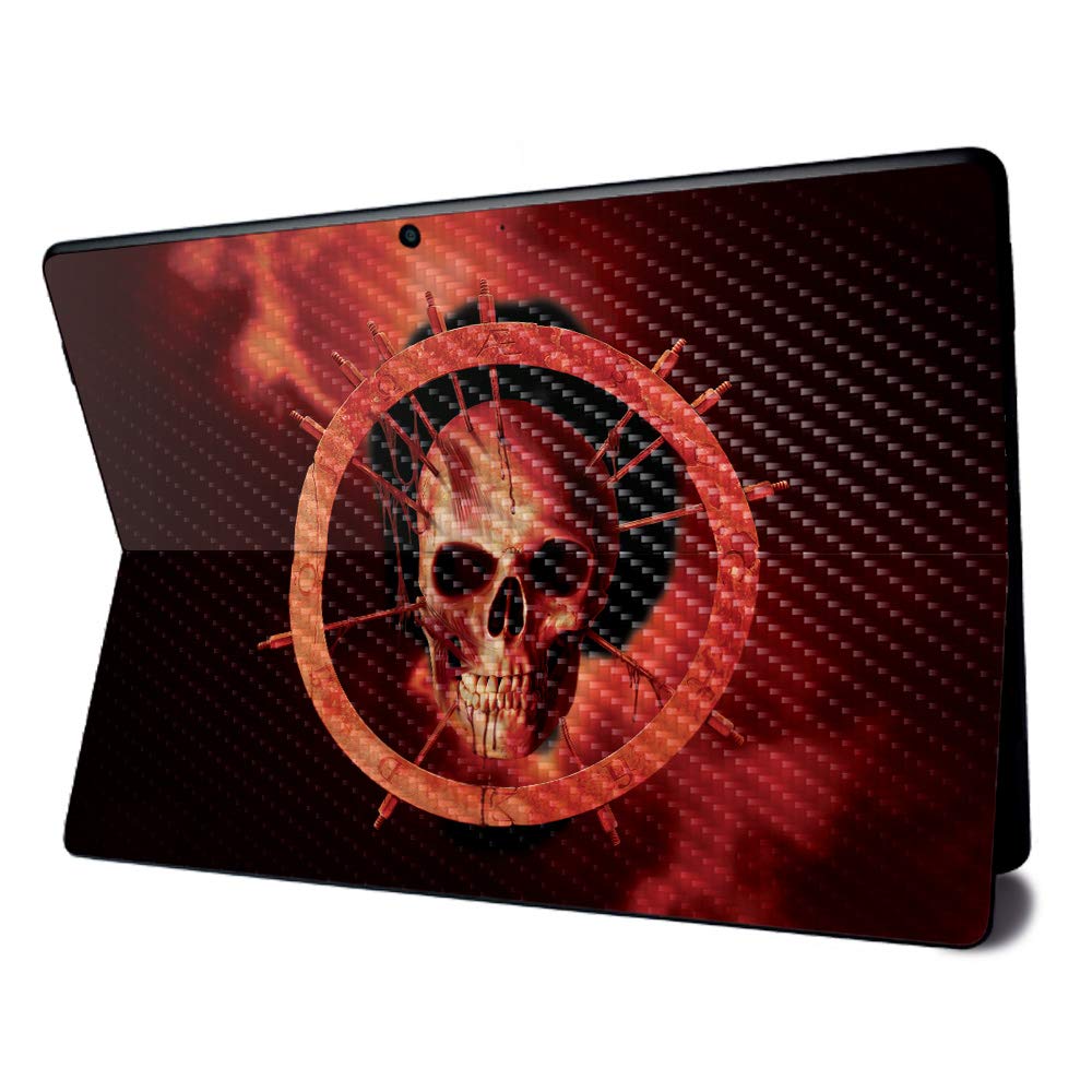 Premium Carbon Fiber Skin for Microsoft Surface Pro X - Blood Ring Design | Textured Matte Finish | Easy to Apply & Remove | Made in USA | Perfect for Work, Travel & Style Protection
