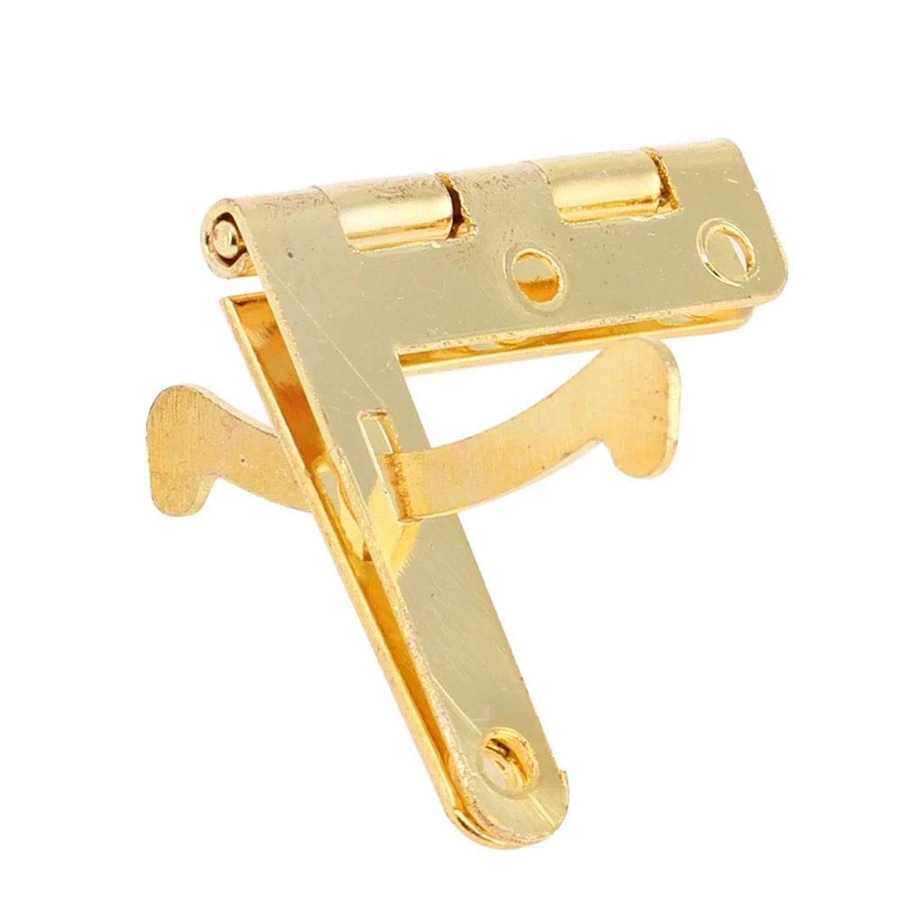 50Pcs 90 Degree Small Box Hinges - Gold Jewelry Case Hinges, Watch Box Hinges & Wooden Lid Hinges for DIY Craft Projects, Cabinets & Door Stoppers