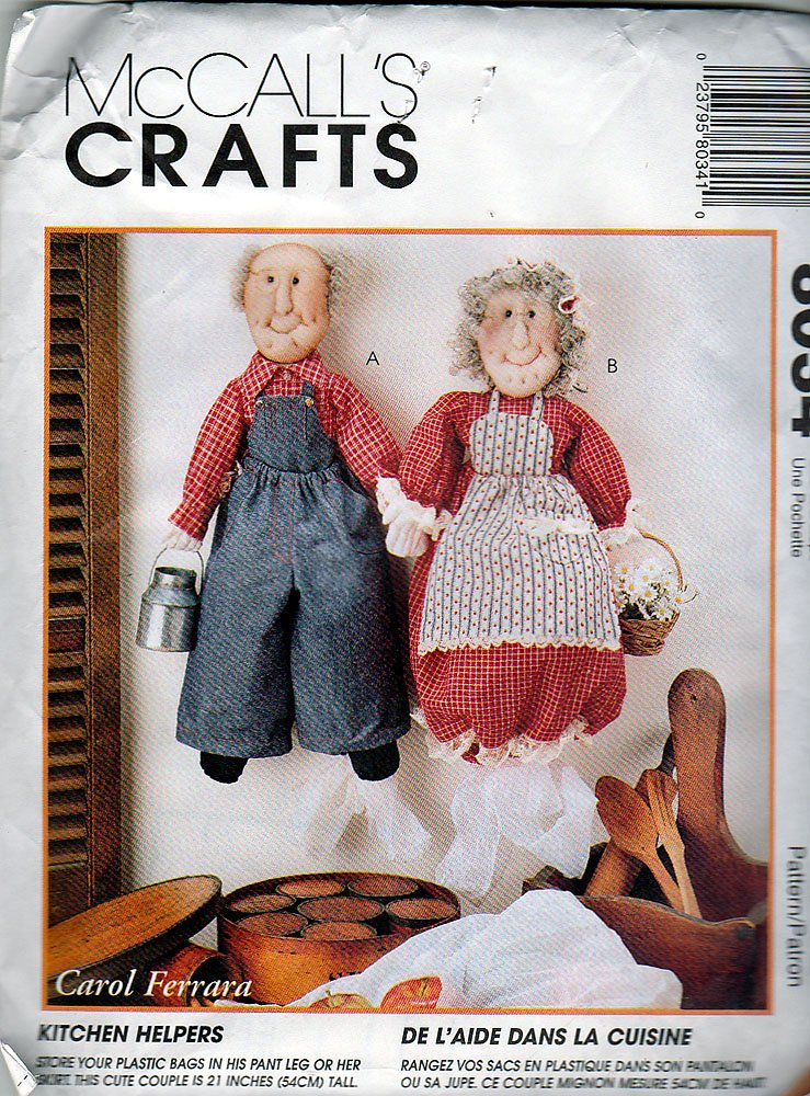 McCall's 80341996 Sewing Pattern - Bag Lady & Baggy Pants Bag Holders for Crafting, DIY Storage Solutions, and Gift Making (Perfect for Organizing Purses, Totes, and Pants Storage)