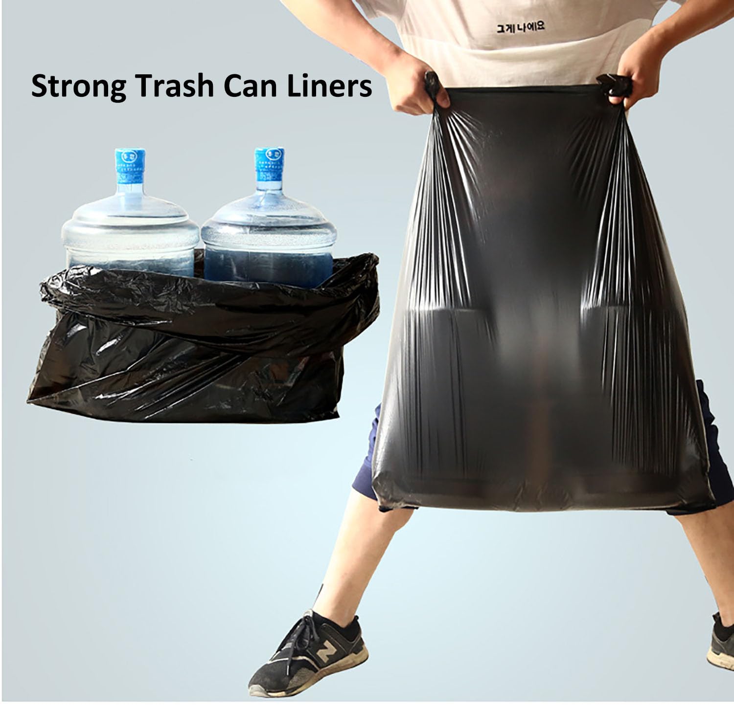 65 Gallon Heavy Duty Trash Bags (50 Count) - 1.8 Mil Thick Extra Large 50