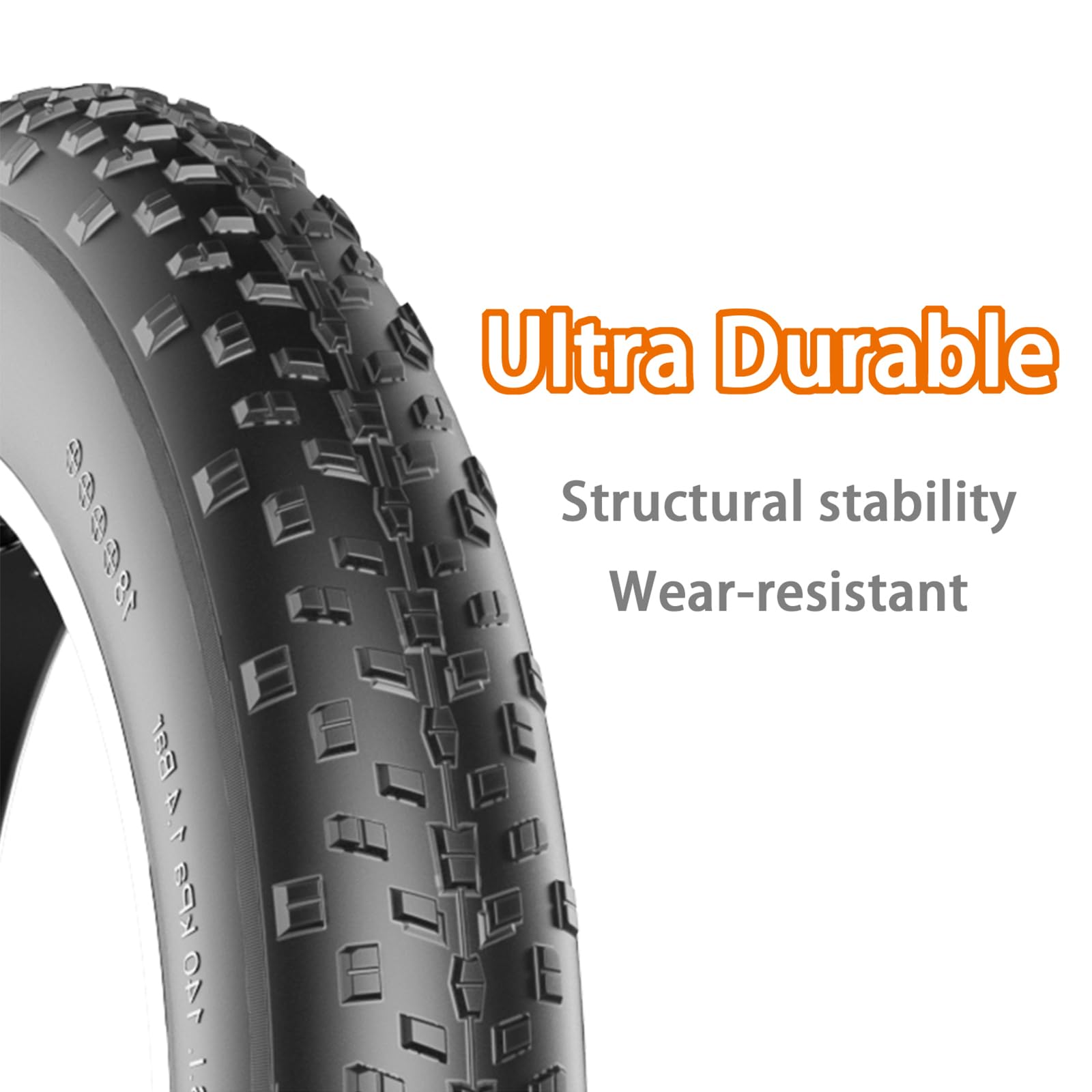 20x4 Fat Bike Tire Replacement Kit - 20x4.0 Inch Electric Bicycle Tires for Snow & Mountain E-Bikes - Includes Folding Fat Tire Tubes & Levers - Compatible with Wide Mountain & Snow Bike Tires - Perfect for Winter Commuting & Off-Road Adventures