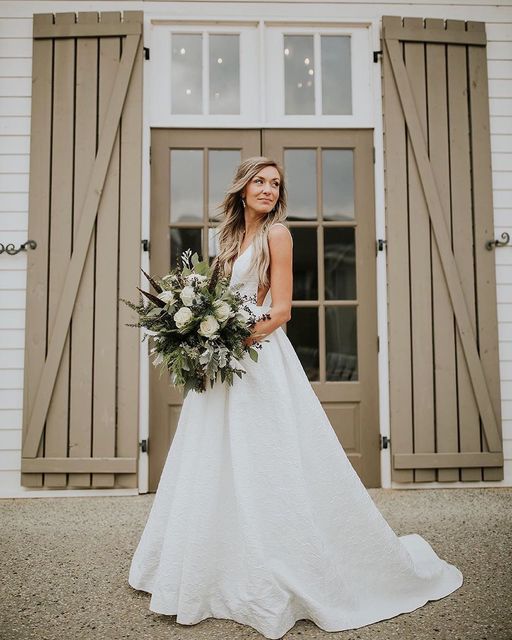 Morilee Rose 6918 Sample Wedding Gown - A-Line Lace Bridal Dress for Bride, Perfect for Beach Weddings & Formal Ceremonies