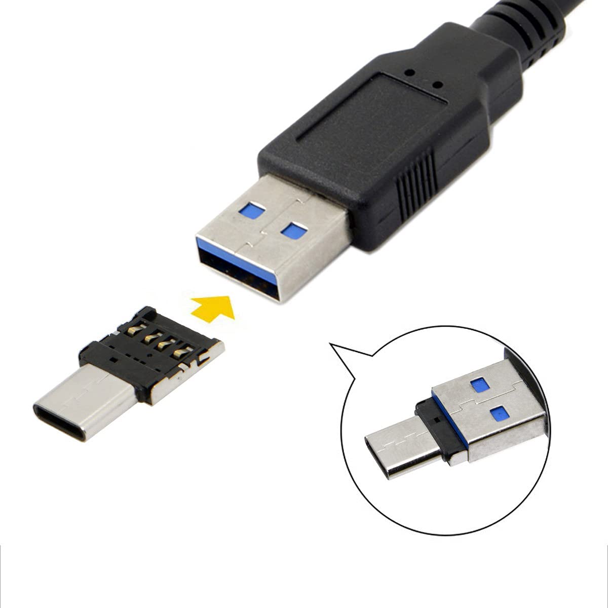 Cablecc USB 3.0 to Micro SD/SDXC/TF Card Reader with USB-C OTG Adapter - High Speed Data Transfer for Smartphones, Tablets, Laptops & Cameras | Perfect for Travel, Photography & File Backup