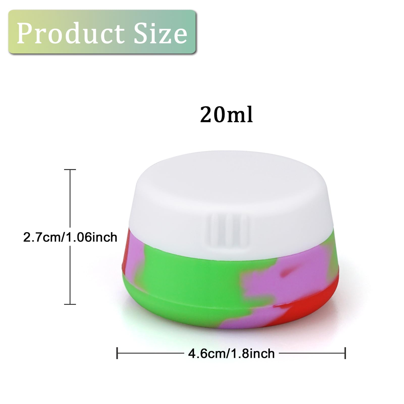 TSA Approved 4-Pack 20ml/0.7oz Silicone Travel Containers - Leakproof Refillable Cosmetic Jars for Creams, Lotions & Makeup | Perfect for Toiletries, Skincare & Airplane Carry-Ons
