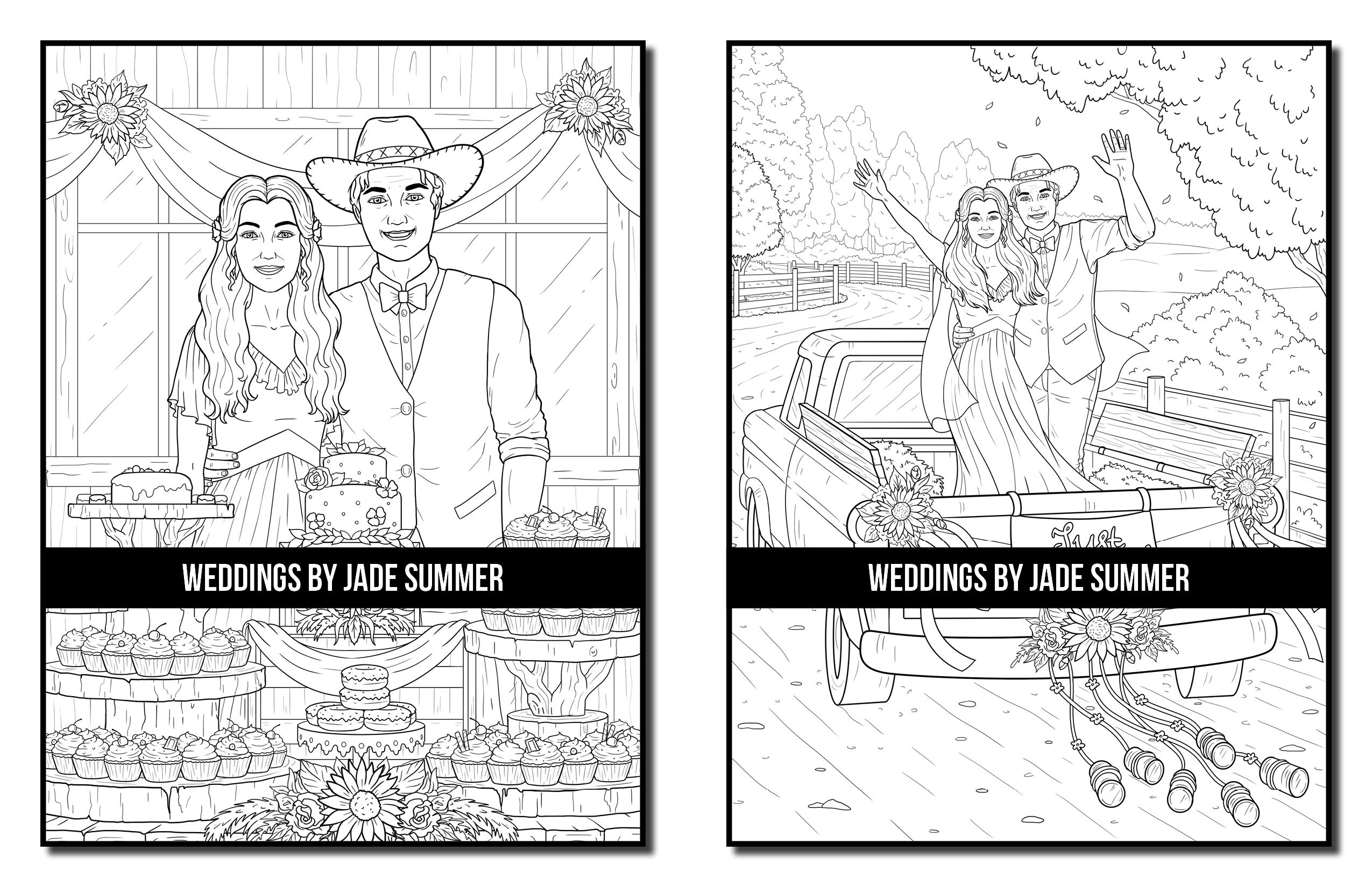 Wedding Coloring Book for Adults - Beautiful Brides, Grooms, Flowers & Romantic Scenes | Stress Relief & Wedding Gift Idea for Bridal Showers, Bachelorette Parties