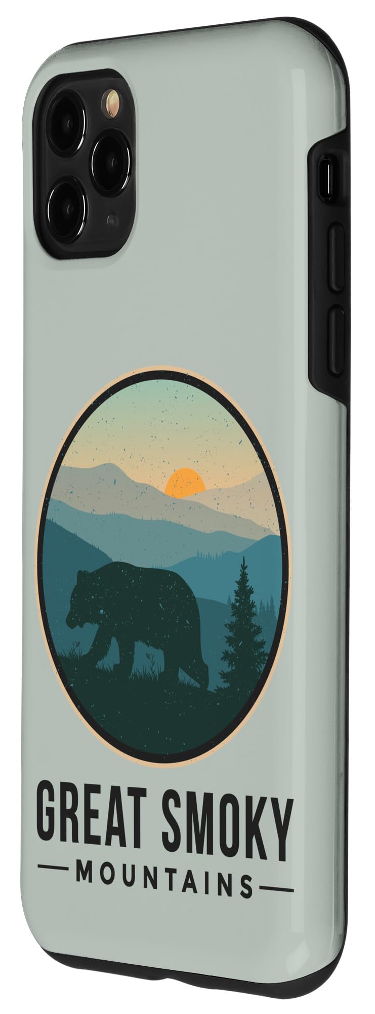 iPhone 11 Pro Max Case - Retro Great Smoky Mountains National Park Bear Design - Durable Protective Cover for Travel, Outdoor Adventures & Daily Use