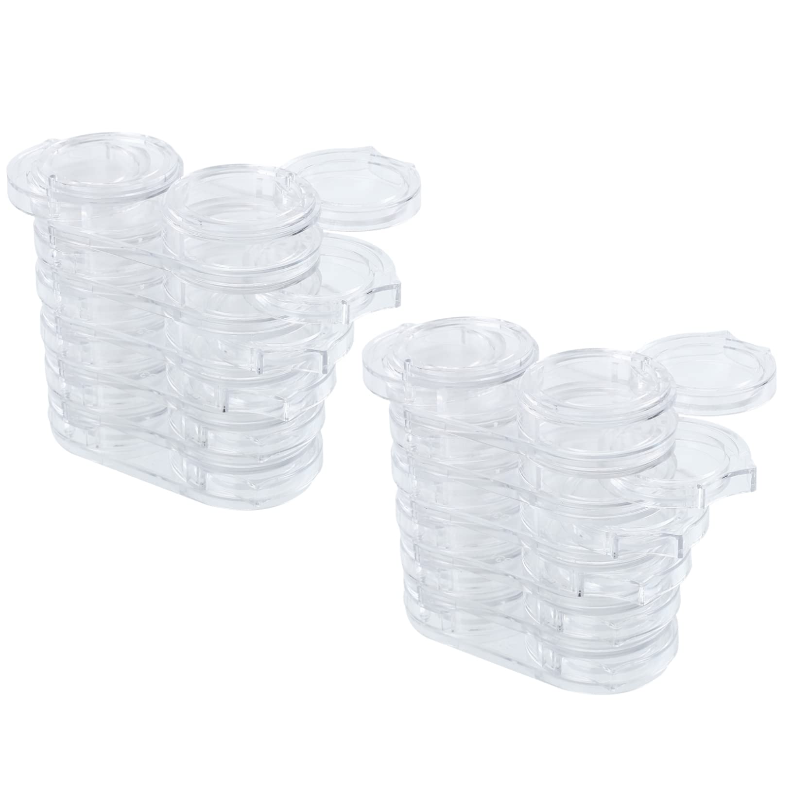 Minkissy 12pcs Clear Jewelry Box - Rhinestone & Nail Art Storage for Organizing