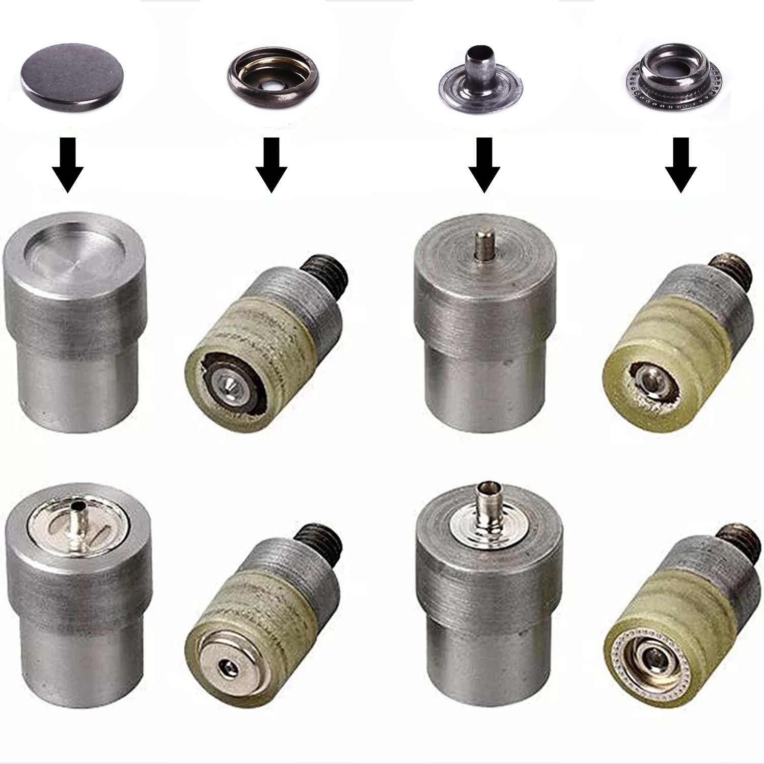 12.5mm Press Stud Die for Universal Hand Press Machine - Green Metal Fastener for Clothes, Fabrics, Leather Craft, DIY Projects & Arts - Perfect for Tailoring, Upholstery and Costume Making