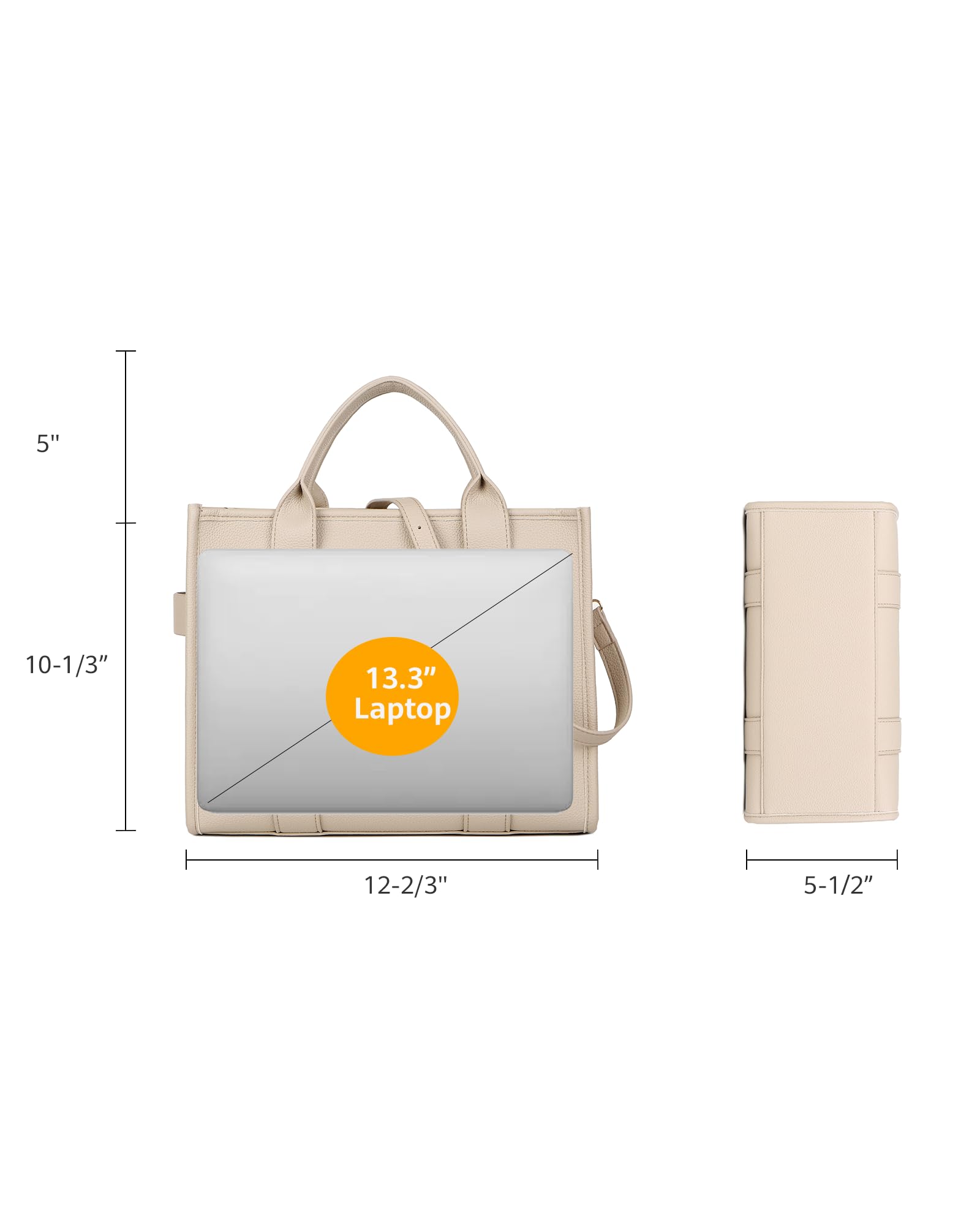 Leather Tote Bag for Women - Work & Travel Shoulder Bag