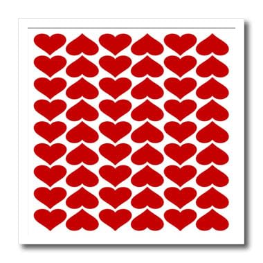 3D Rose HT-38189-3 Red Hearts on White Heat Transfer Vinyl - 10