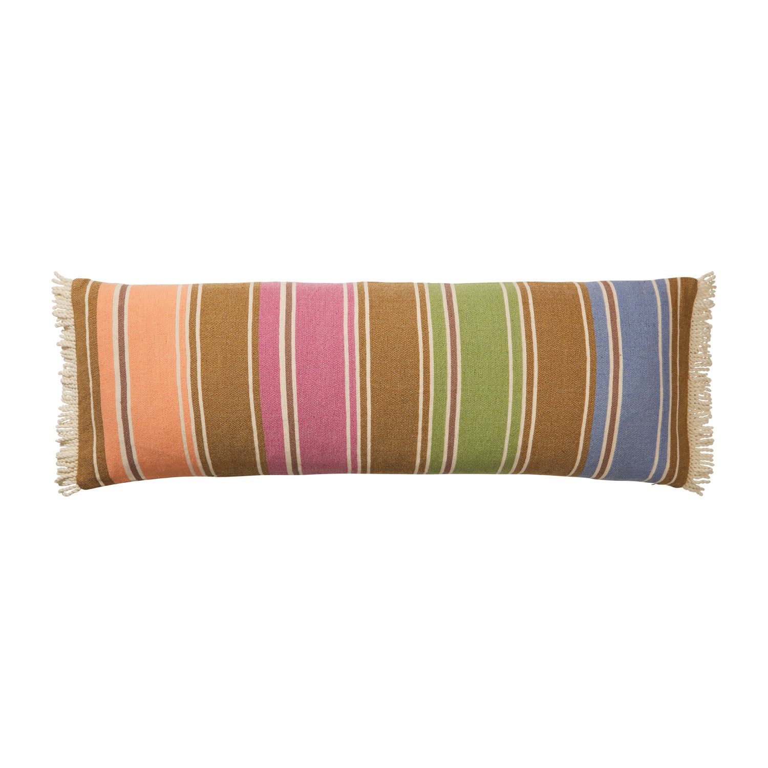 Daba Woven Stripe Throw Pillow Cover - Soft Decorative Cushion for Sofa, Bed & Chair - Boho Home Decor Accent for Living Room, Bedroom & Nursery