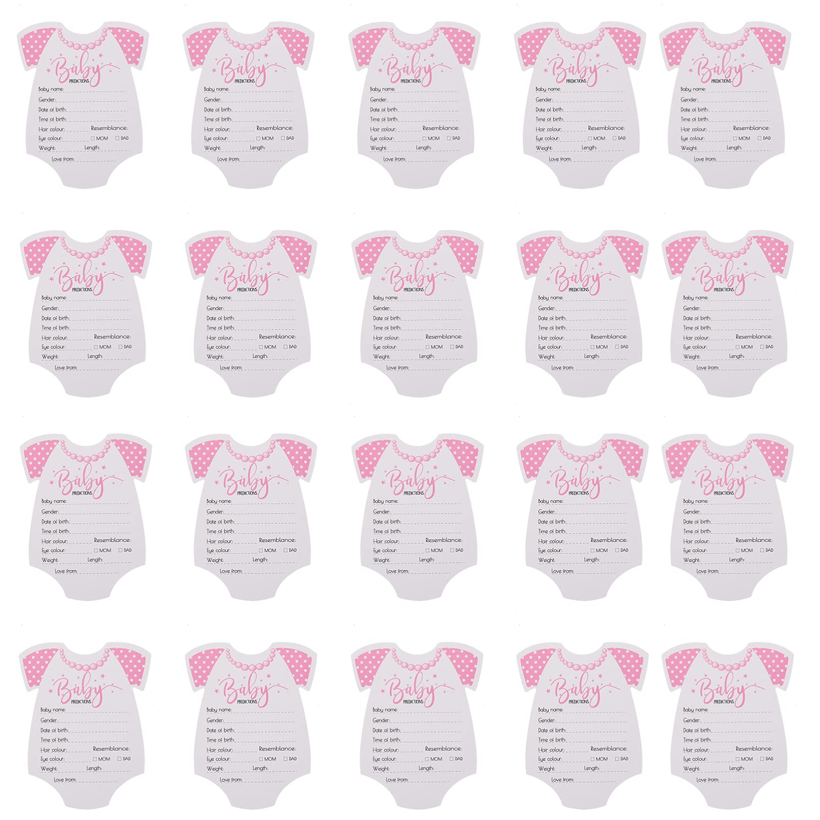 EXCEART 20pcs Baby Shower Stickers for Kids - Gender Reveal, Newborn Photography Props, Prediction Game Cards, Mom Gifts for Boys & Girls - Perfect for Baby Showers, Nursery Decor, and Scrapbooking