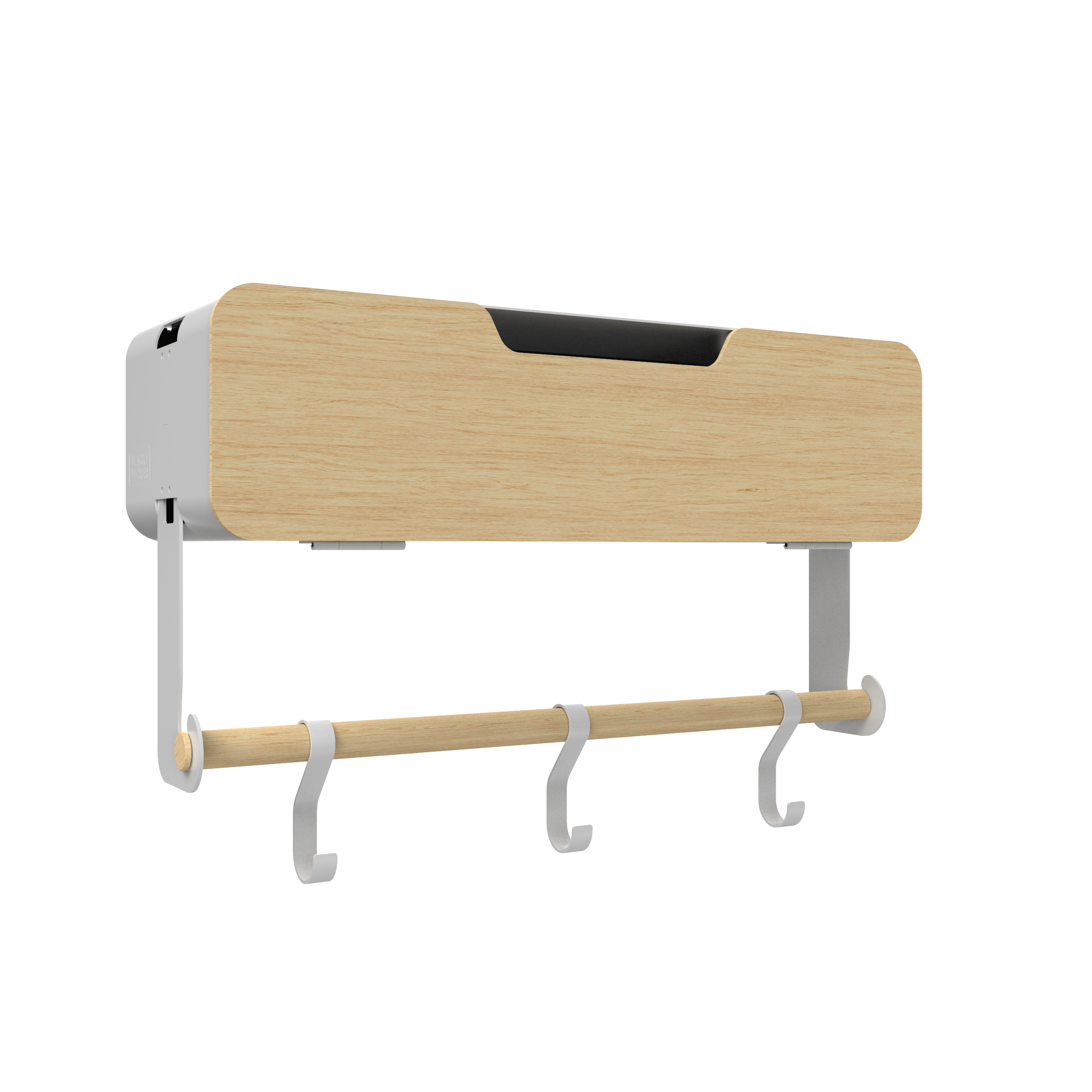 White Magnetic Rack System Shelf with Door - Space-Saving Storage for Kitchen, Bathroom & Garage Organization