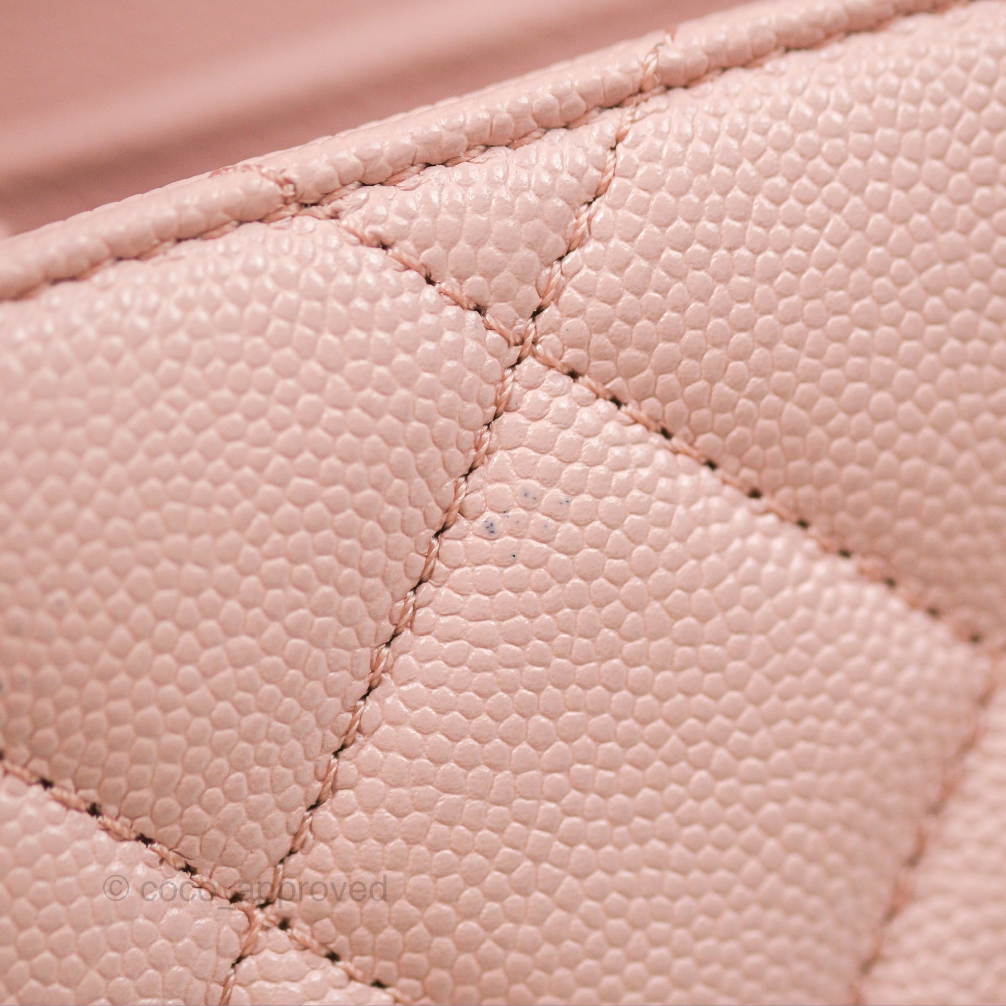 Chanel Carry Me Top Handle Flap Bag Pink Caviar Leather with Aged Gold Hardware - Perfect for Date Night & Special Occasions