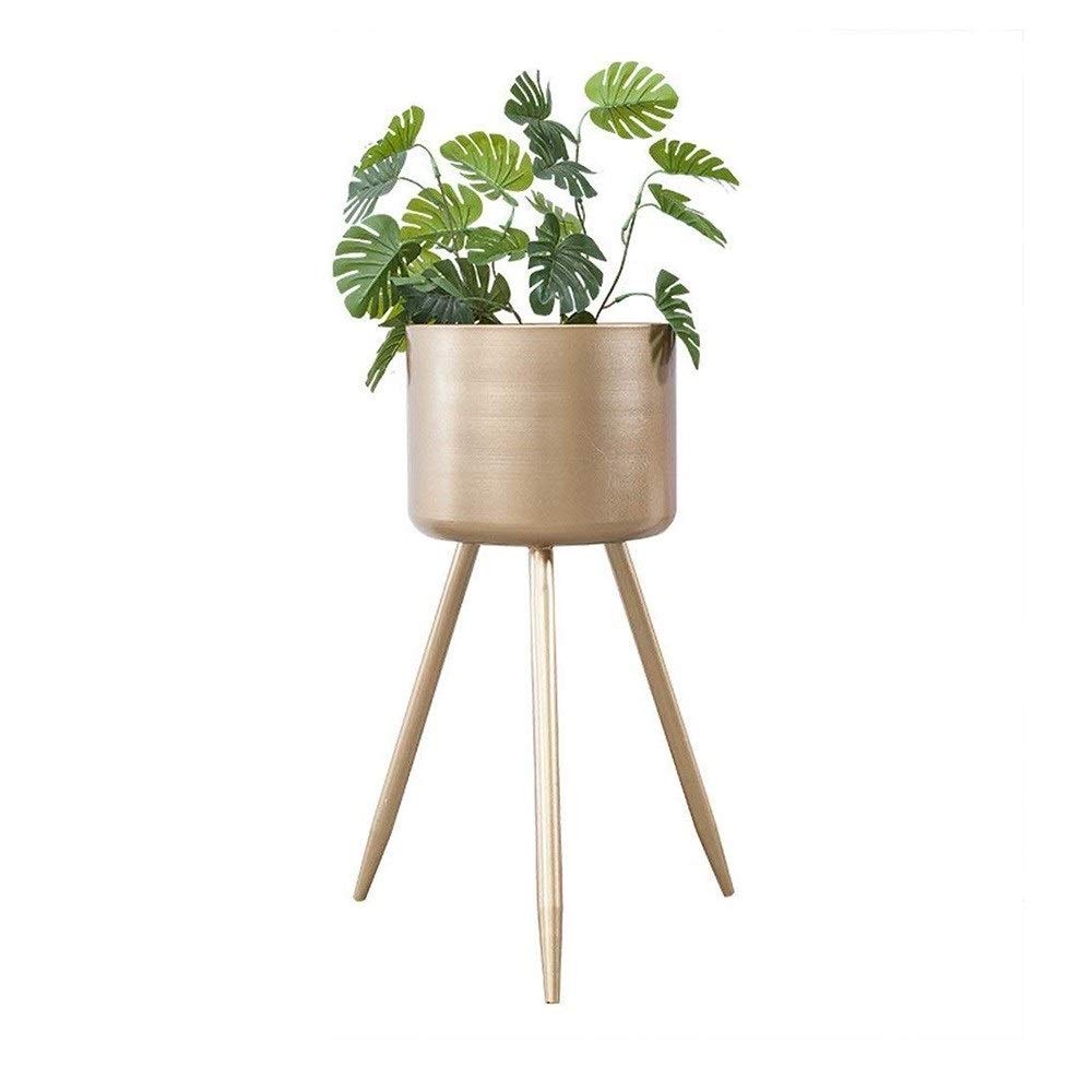 Stylish Metal Flower Stand - Single-Tier Floor Plant Display Shelf with High-Temperature Baking Paint | Elegant Candle Holder Design for Home Decor, Living Room, Bedroom & Garden Plant Display