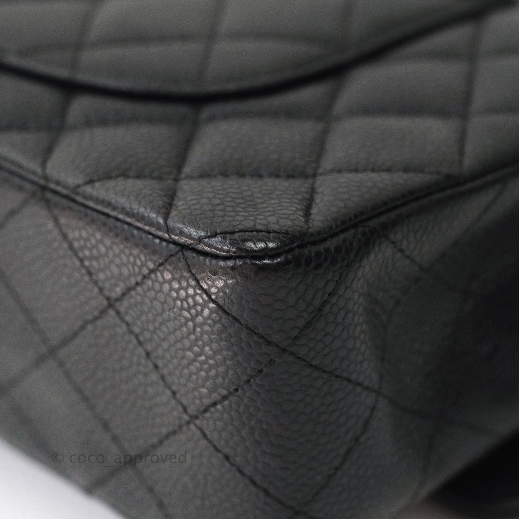 Chanel Classic M/L Medium Double Flap Bag Black Caviar Leather with Silver Hardware - Luxury Handbag for Women, Perfect for Work, Evening Events & Special Occasions