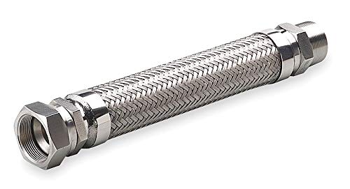 3/4 Inch Flexible Metal Hose - Corrosion Resistant Stainless Steel Braided Pipe for Plumbing, Gas, and Hydraulic Systems - Perfect for Industrial, Commercial, and Home Use
