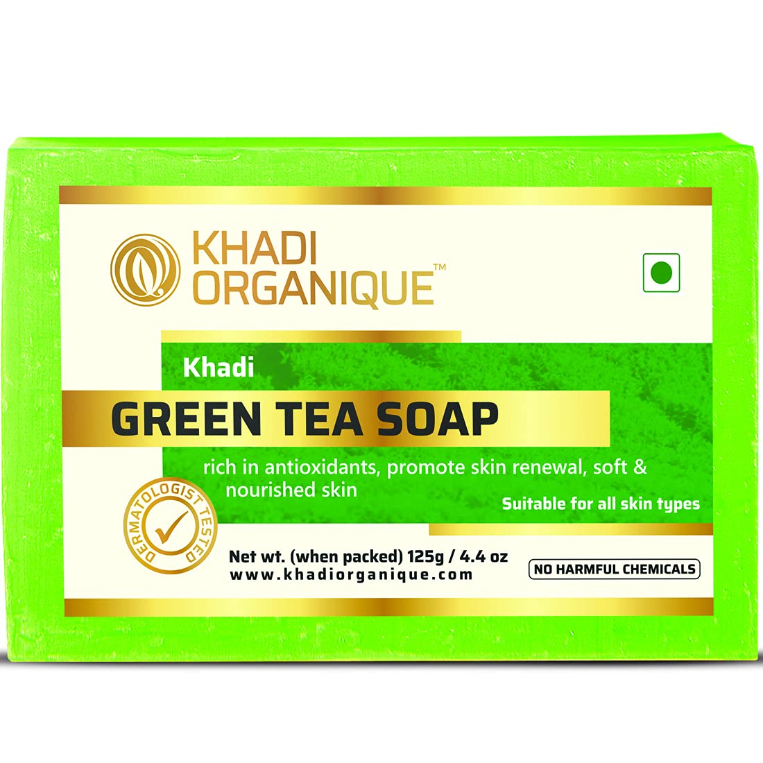 Organic Green Tea Soap Bar - 100% Natural & Herbal Handmade Soap for Glowing Skin - Pack of 4 (500g Total) - Perfect for Daily Face & Body Cleansing, Spa Day, and Relaxing Bath Time