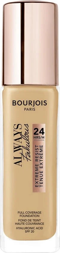 Bourjois Always Fabulous 24H Long Wear Liquid Foundation - Full Coverage, Oil-Free, Matte Finish for All-Day Wear - Perfect for Work, Date Night & Special Occasions