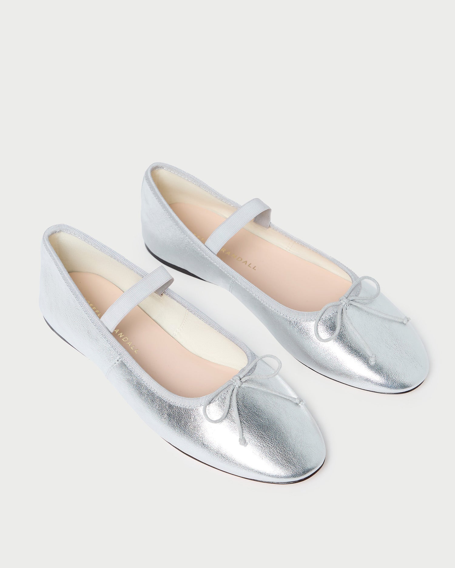 Leonie Women's Silver Leather Ballet Flats - Comfortable & Stylish Shoes for Work, Casual Wear & Travel