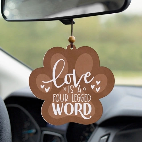 Air Freshener for Pet Lovers - Love Is A Four Legged Word | Car, Home & Office Fragrance