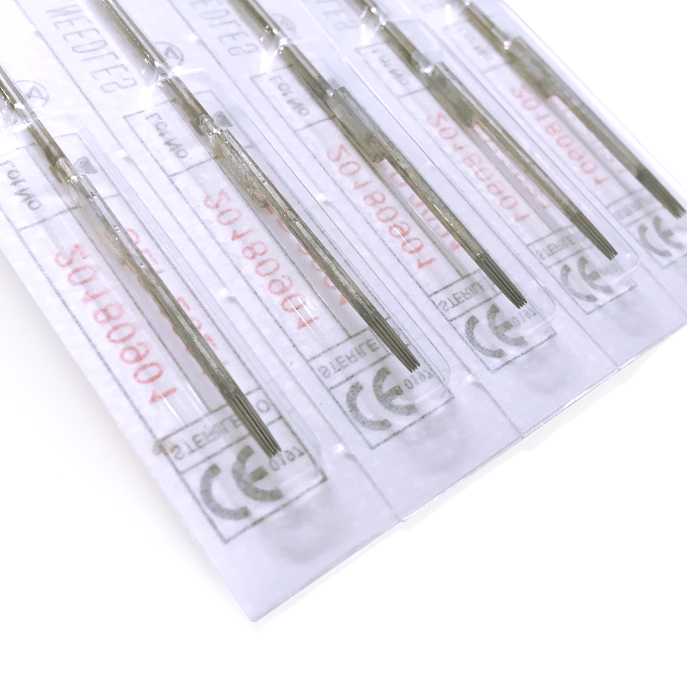 Kwadron Professional Tattoo Needles #12 (0.35mm) Round Shader Long Taper - Perfect for Smooth Shading and Color Blending in Tattoo Artistry
