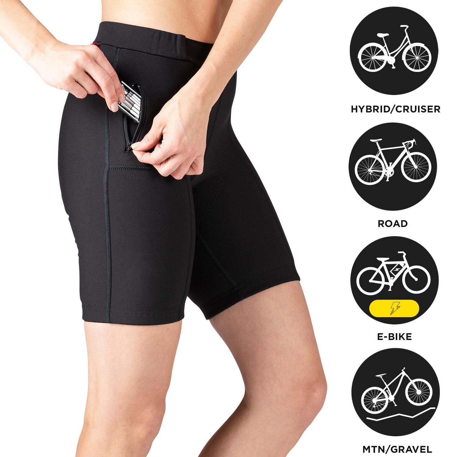 **Women's Terry Touring Bike Shorts - 8