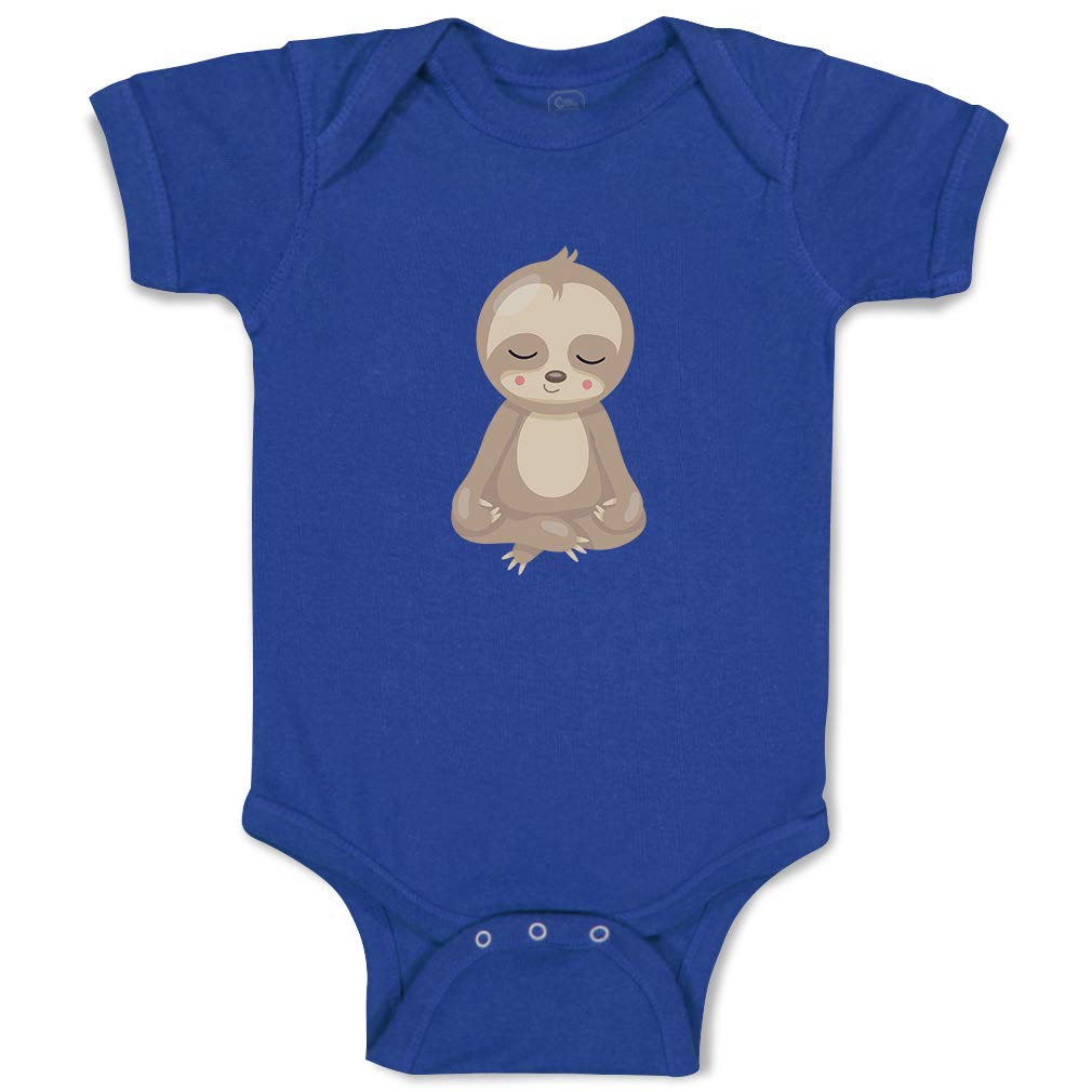 Custom Personalized Baby Bodysuit - Cute Sloth Yoga Design for Boys & Girls | Soft Cotton Infant Clothes for Playtime & Photo Shoots