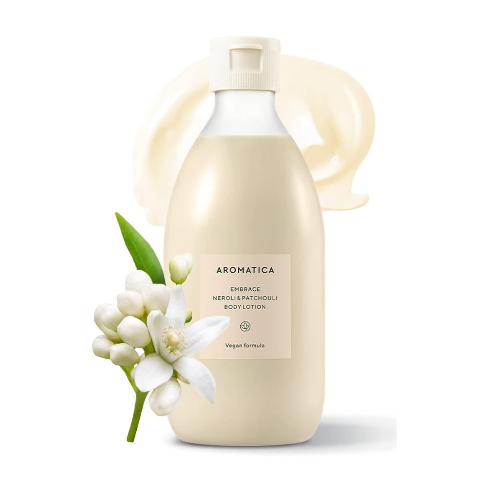AROMATICA Embrace Body Wash & Lotion Set - Neroli & Patchouli Scent - 500ml Hydrating Skincare for Dry Skin - Perfect for Spa Day & Relaxing Bath Time