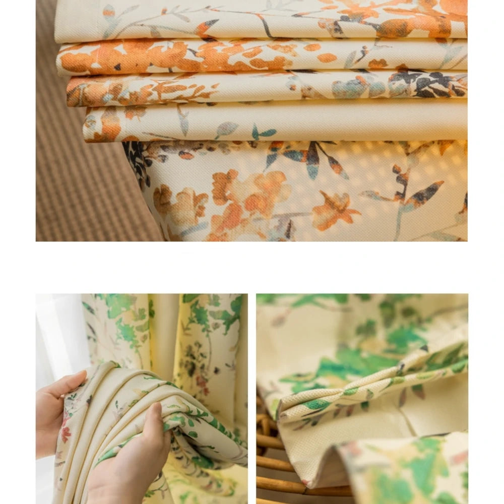 Kaia Garden Floral Blackout Curtains for Bedroom & Living Room - Custom Window Treatments for Light Blocking & Home Decor