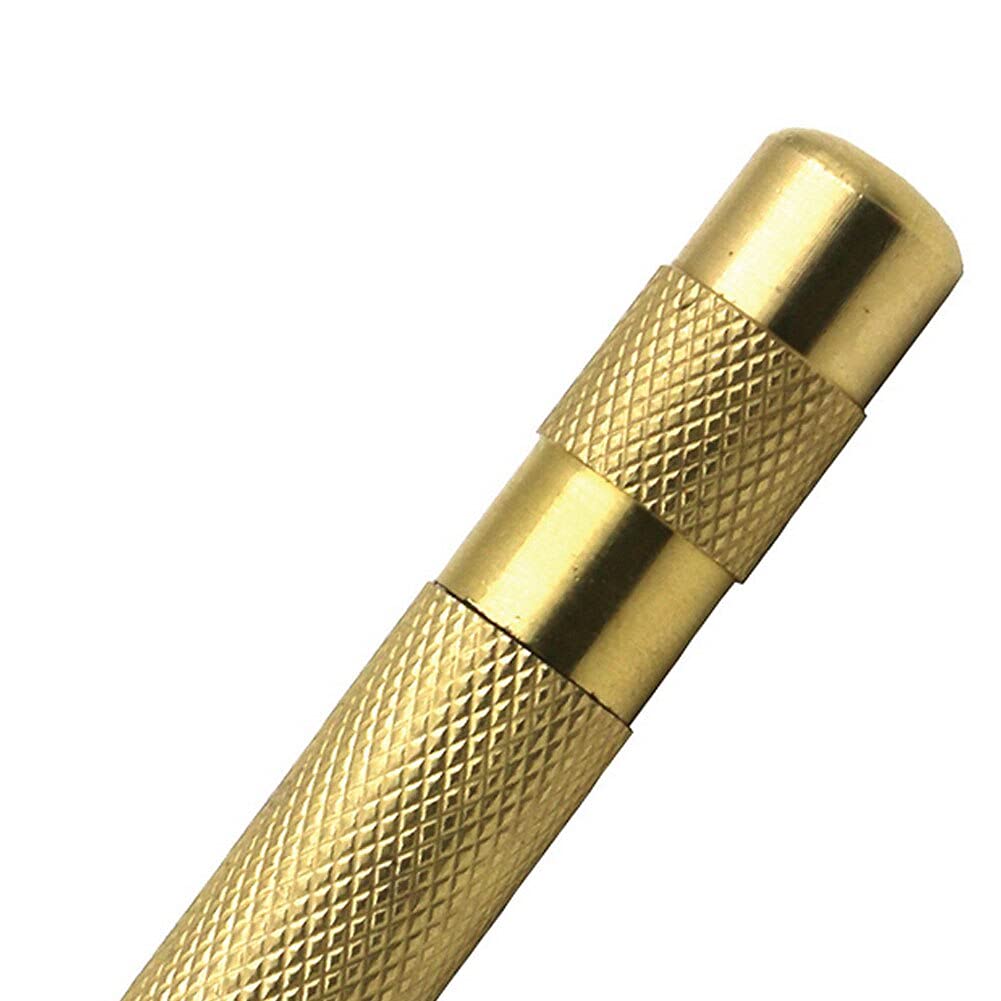 Spring Loaded Automatic Center Punch Tool - Gold Marking Dent Starter for Woodworking & Metal Drilling | Perfect for DIY Projects, Carpentry & Precision Hole Starting