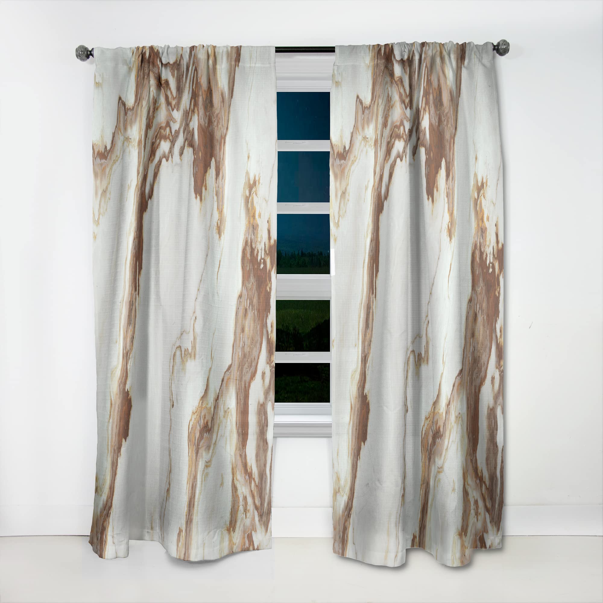 DesignQ Thermal Insulated Blackout Curtains - Natural Onyx Texture Window Drapes for Bedroom & Living Room (52x63 Inch, Single Panel) - Perfect for Light Blocking & Energy Saving