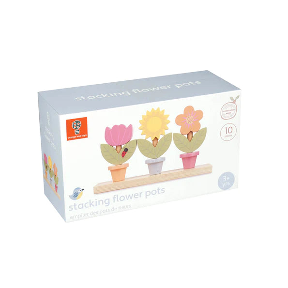 Stackable Flower Pots for Indoor & Outdoor Plants - Modern Decorative Garden Planters for Home, Office & Patio Decor
