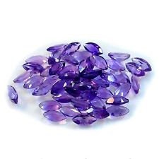 Natural Genuine Brazilian Amethyst Loose Stones - Marquise Cut 4x2mm to 8x4mm | VVS Eye Clean Quality | February Birthstone | Wholesale Gemstones for Jewelry Making, Engagement Rings & Healing Crystals