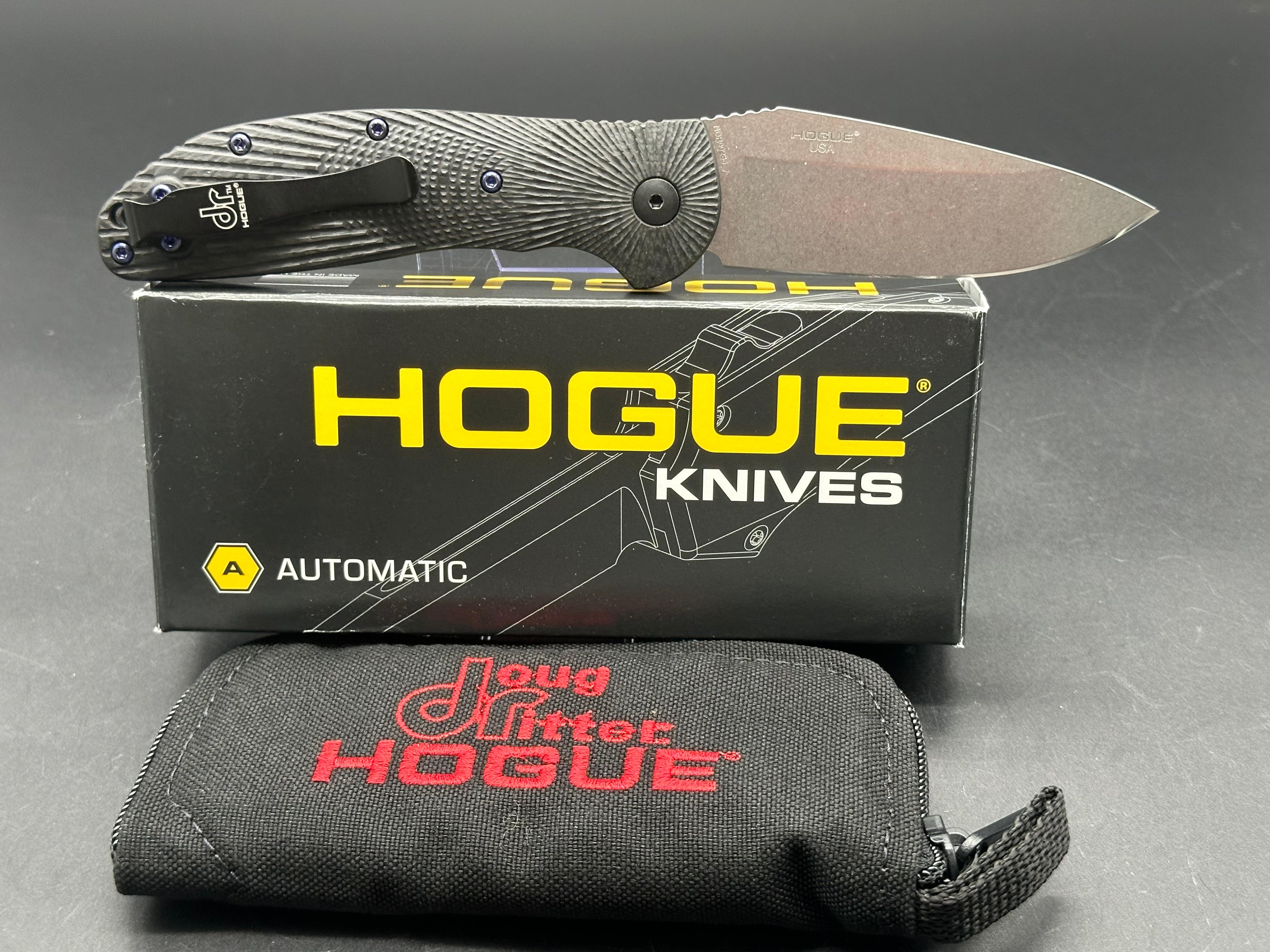 Doug Ritter Auto RSK Knifeworks Exclusive Limited Edition Carbon Fiber Stonewashed MagnaCut Pocket Knife - EDC, Outdoor Survival, Camping & Tactical Use