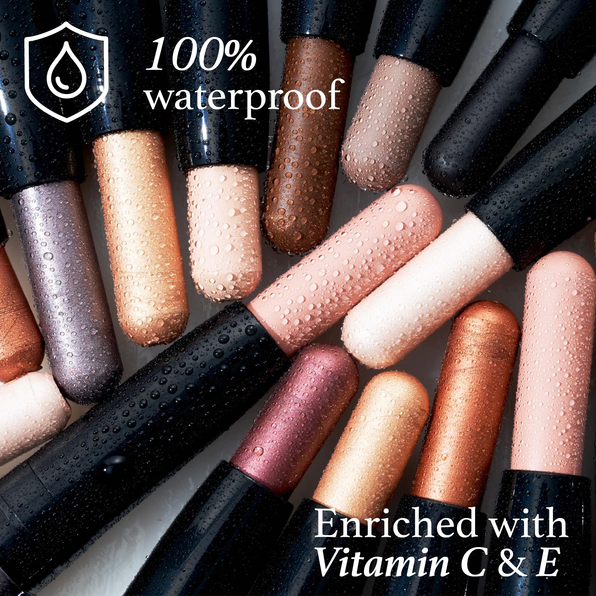 Julep Eyeshadow 101 Crème-to-Powder Waterproof Eyeshadow Stick - Rose Shimmer - Long-Lasting, Crease-Proof Cream Eyeshadow with Built-in Smudger | Perfect for Day to Night Makeup, Parties & Special Occasions