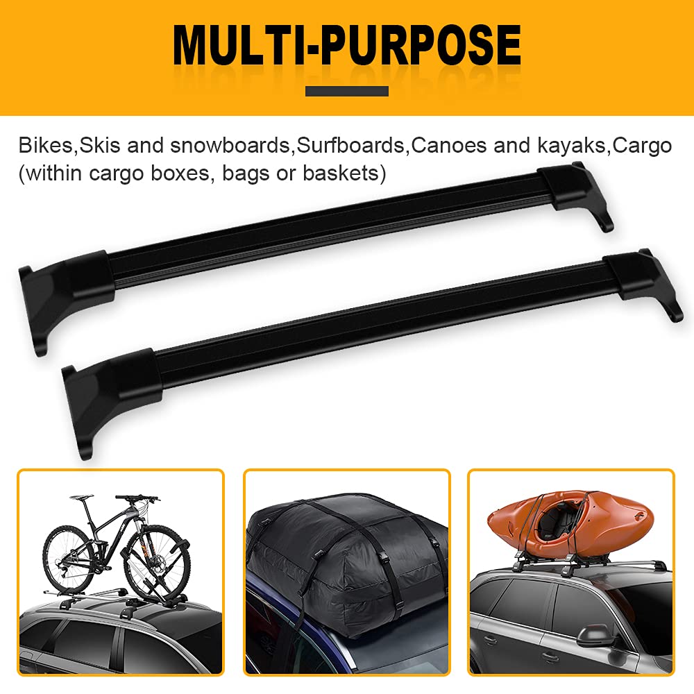 OCPTY Universal Roof Rack Cargo Bar for GMC Acadia 2017-2022 | Heavy Duty 150LBS Capacity Rooftop Luggage Carrier | Perfect for Camping, Road Trips & Outdoor Adventures