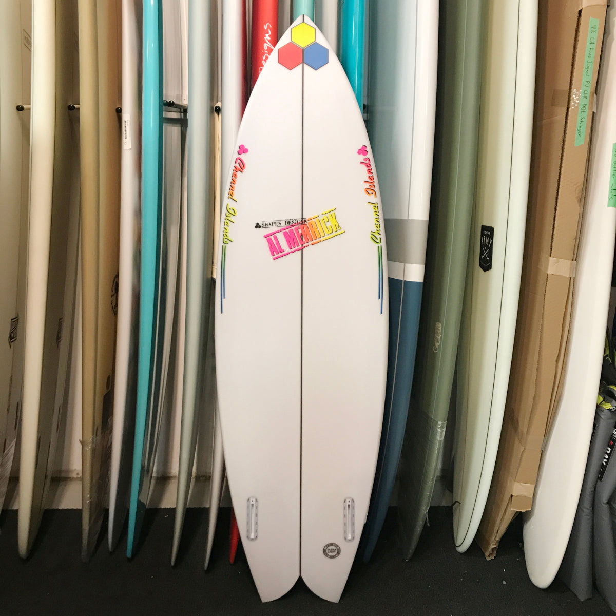 Channel Islands FishBeard 5'9 Surfboard with PU Future Fins - Perfect for Shortboard Surfing & Beach Waves