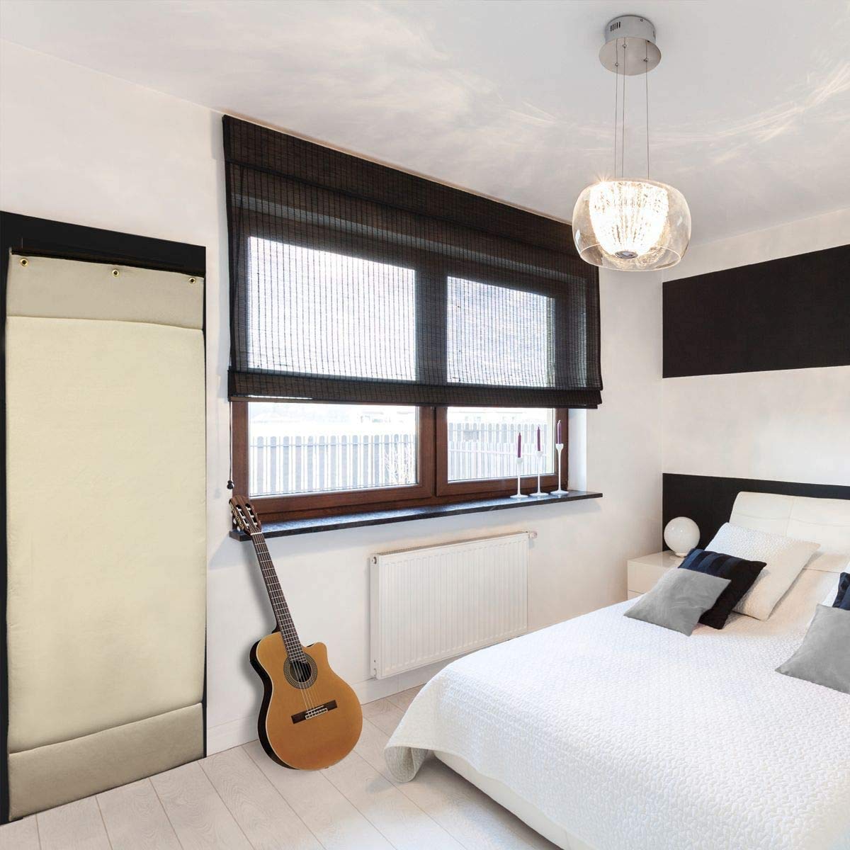 Audimute Soundproofing Barrier & Acoustic Absorption Sheet | MLV Noise Blocking Panel for Walls & Windows | Sound Dampening Blanket Alternative to Foam (Bone) - Perfect for Home Studios, Offices & Noise Reduction in Apartments