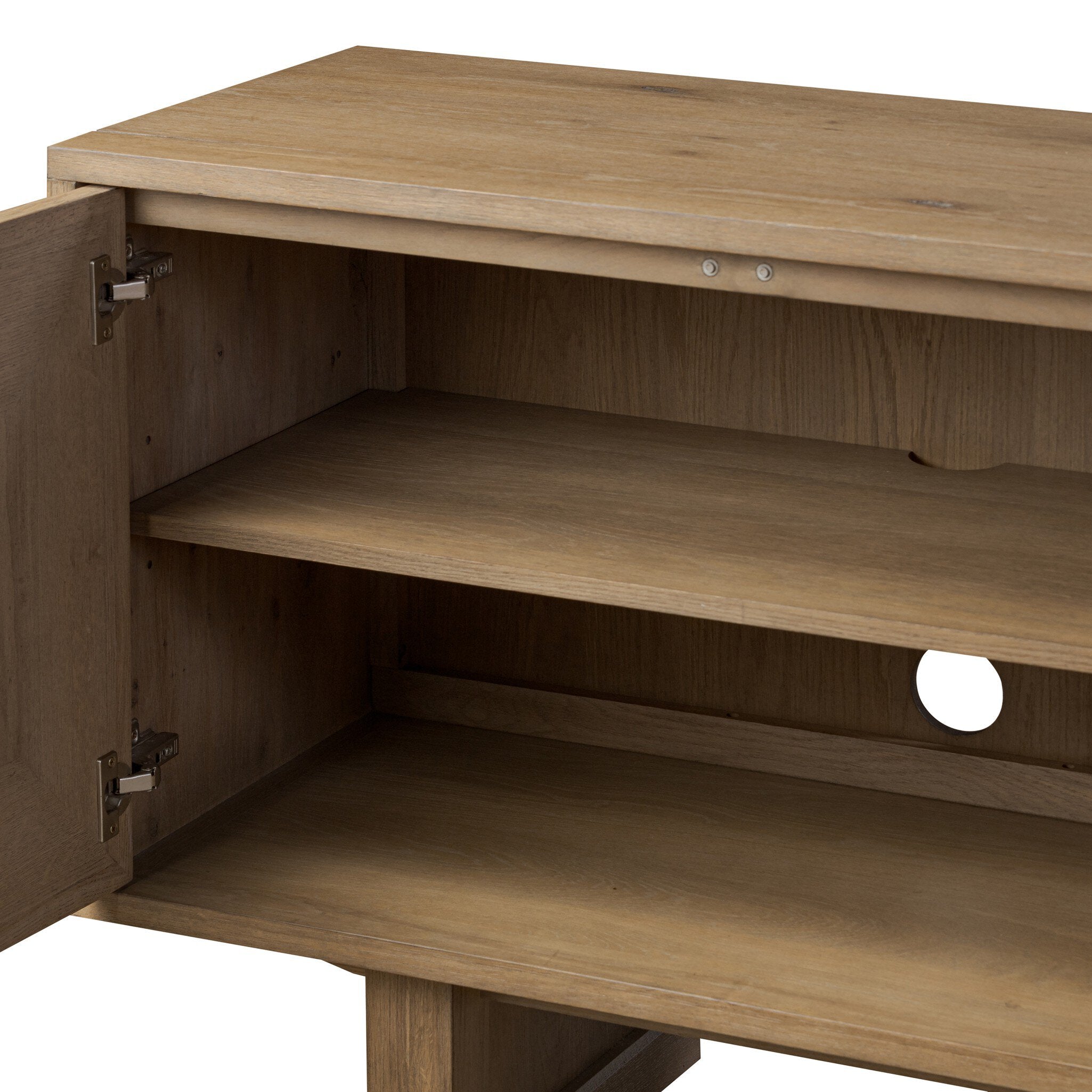 Adela Sideboard - Modern Drifted Oak Veneer Buffet Cabinet for Dining Room & Living Room Storage