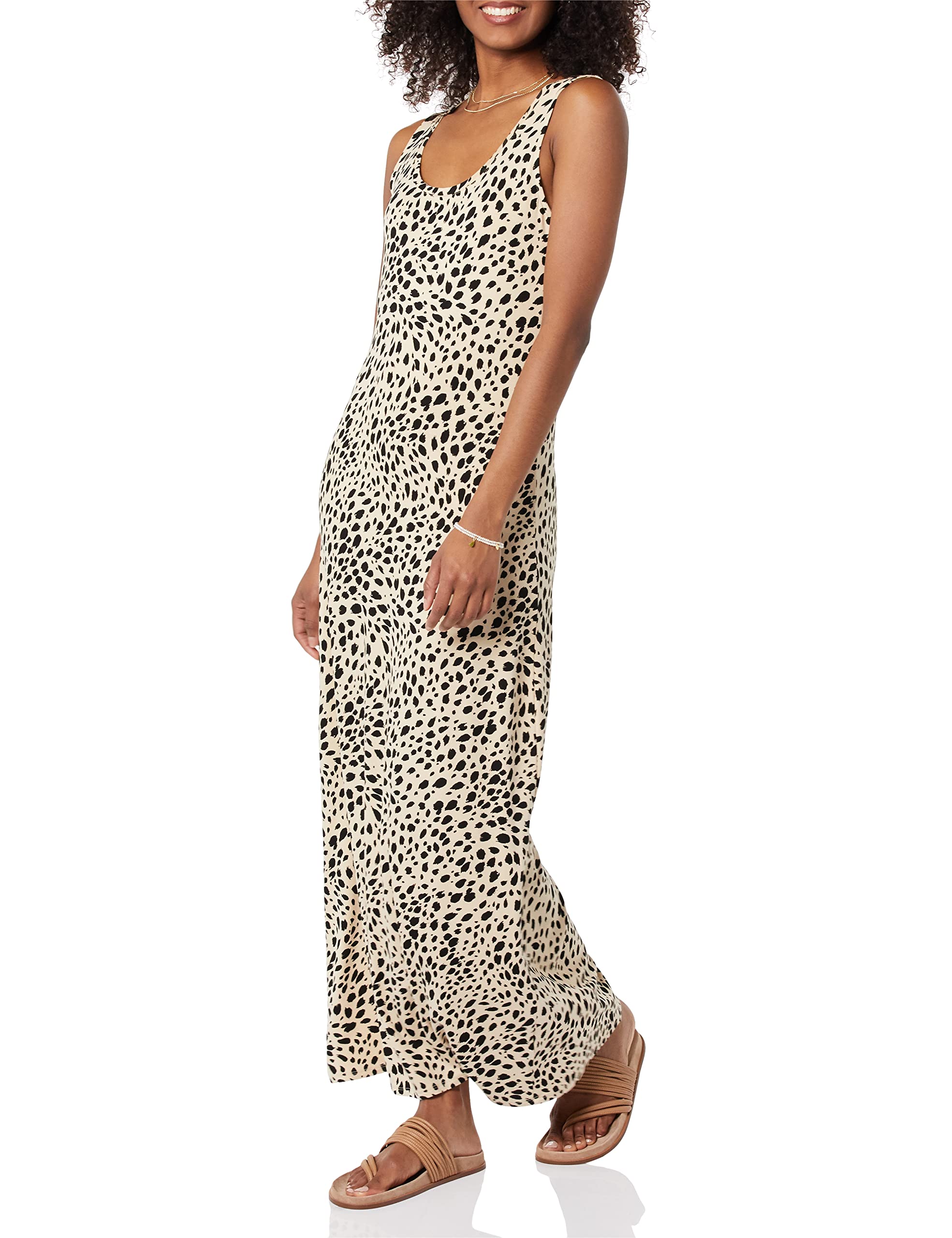 Amazon Essentials Women's Tank Maxi Dress - Flowy Summer Casual Dress with Pockets, Plus Size Options | Perfect for Beach, Vacation, and Everyday Wear