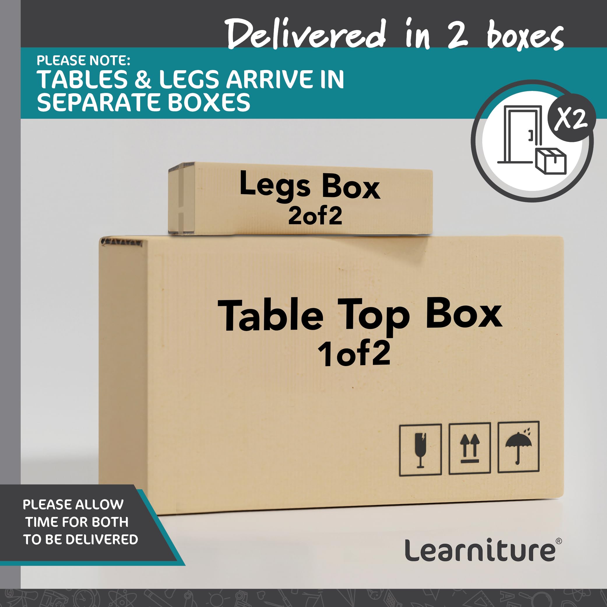 Learniture Kids Rectangle Activity Table - Durable & Adjustable Height for Classroom, Playroom & Home Learning | Perfect for Arts, Crafts & Educational Activities