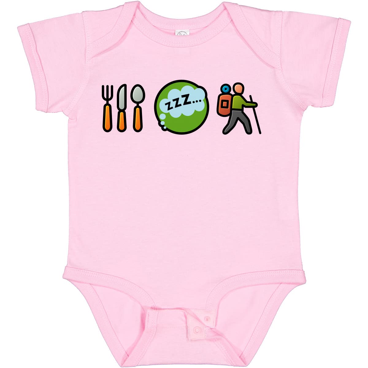 Inktastic Hiking Eat Sleep Hike Baby Bodysuit - Cute Hiking Outfit for Infants & Toddlers - Perfect for Outdoor Adventures, Camping Trips & Family Hikes