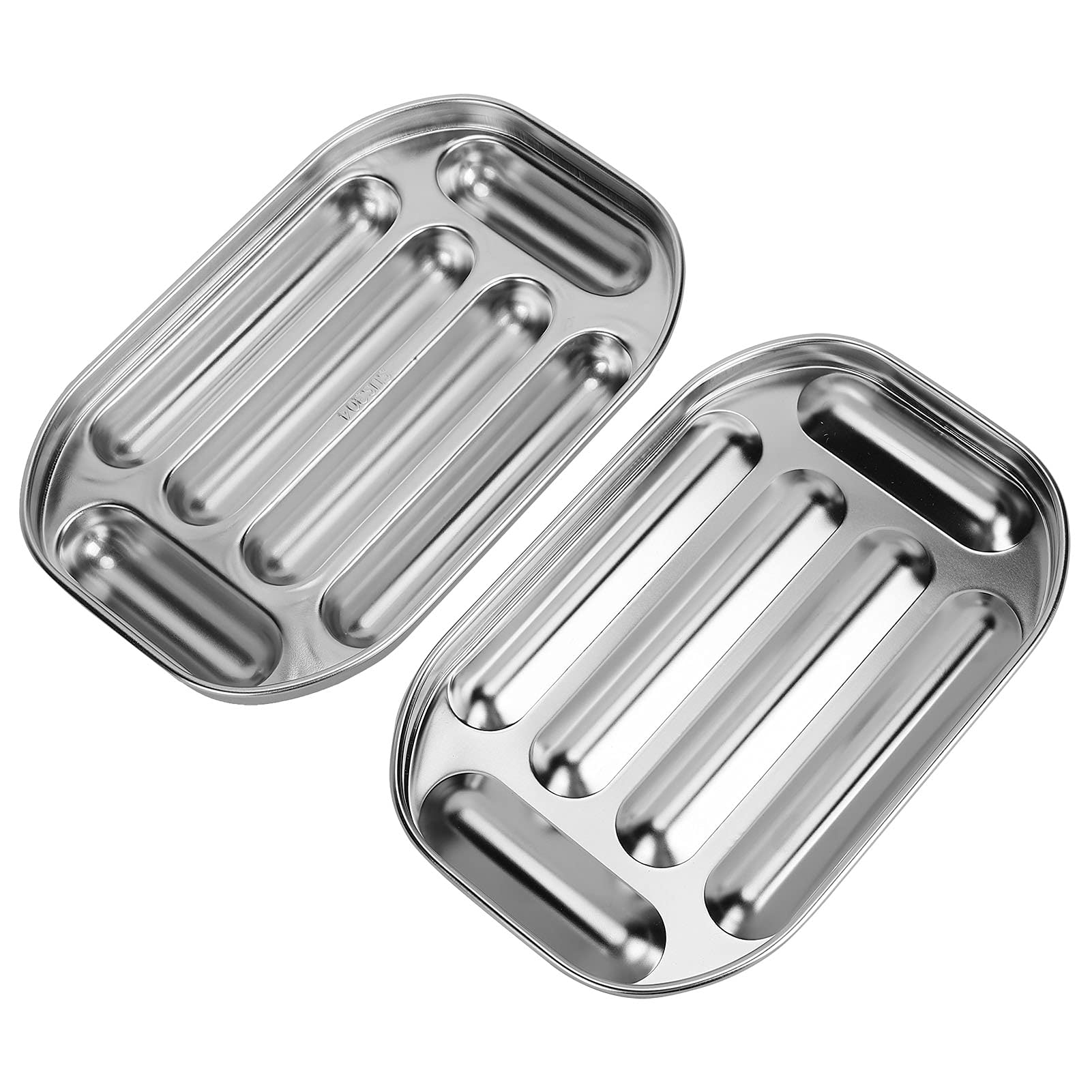 Non-Stick Sausage Mold - 6 Cavity Stainless Steel Baking Pan for Hot Dogs | Oven & Microwave Safe | Perfect for DIY Sausages, Burgers & Party Snacks