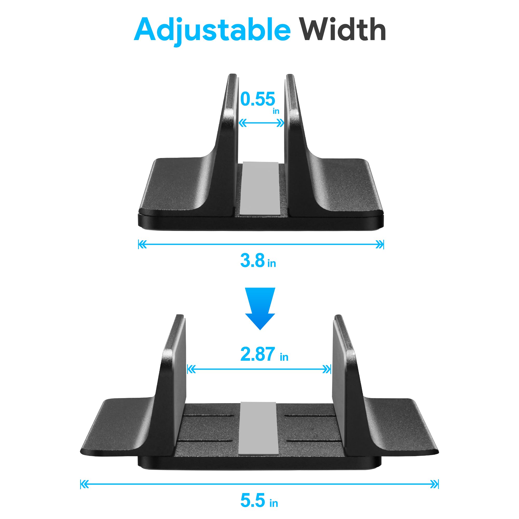 JARLINK Adjustable Aluminum Laptop Stand Holder for MacBook Pro/Air, Surface, Dell & Gaming Laptops up to 17.3