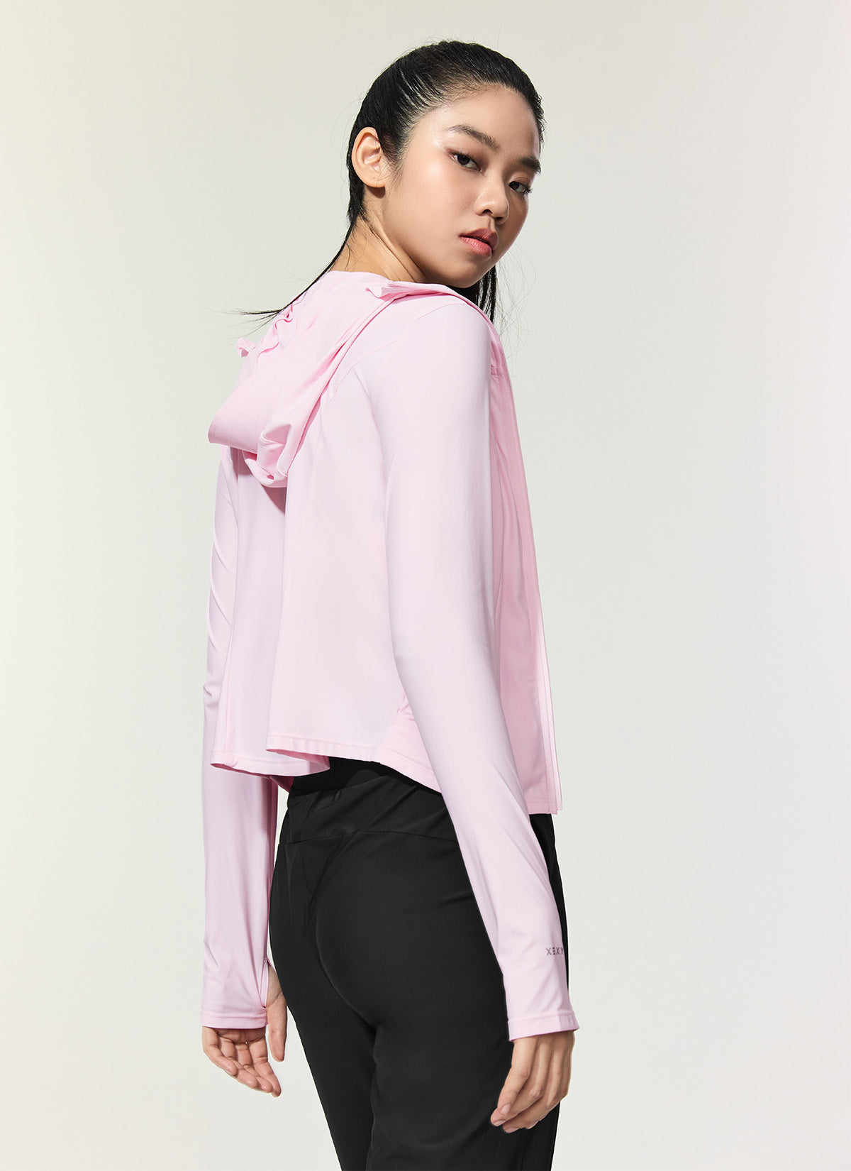 Lightweight Cooling Slim Fit Crop Hoodie Jacket for Women - Breathable Summer Workout & Casual Wear