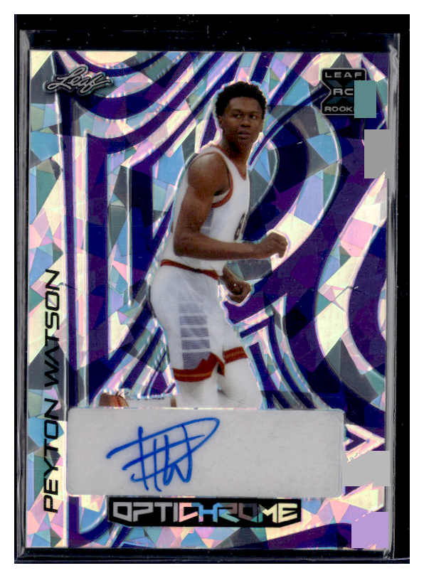2022 Leaf Optichrome Basketball Peyton Watson Auto #BA PW1 /7 - Rare Collectible Sports Card for Trading & Display