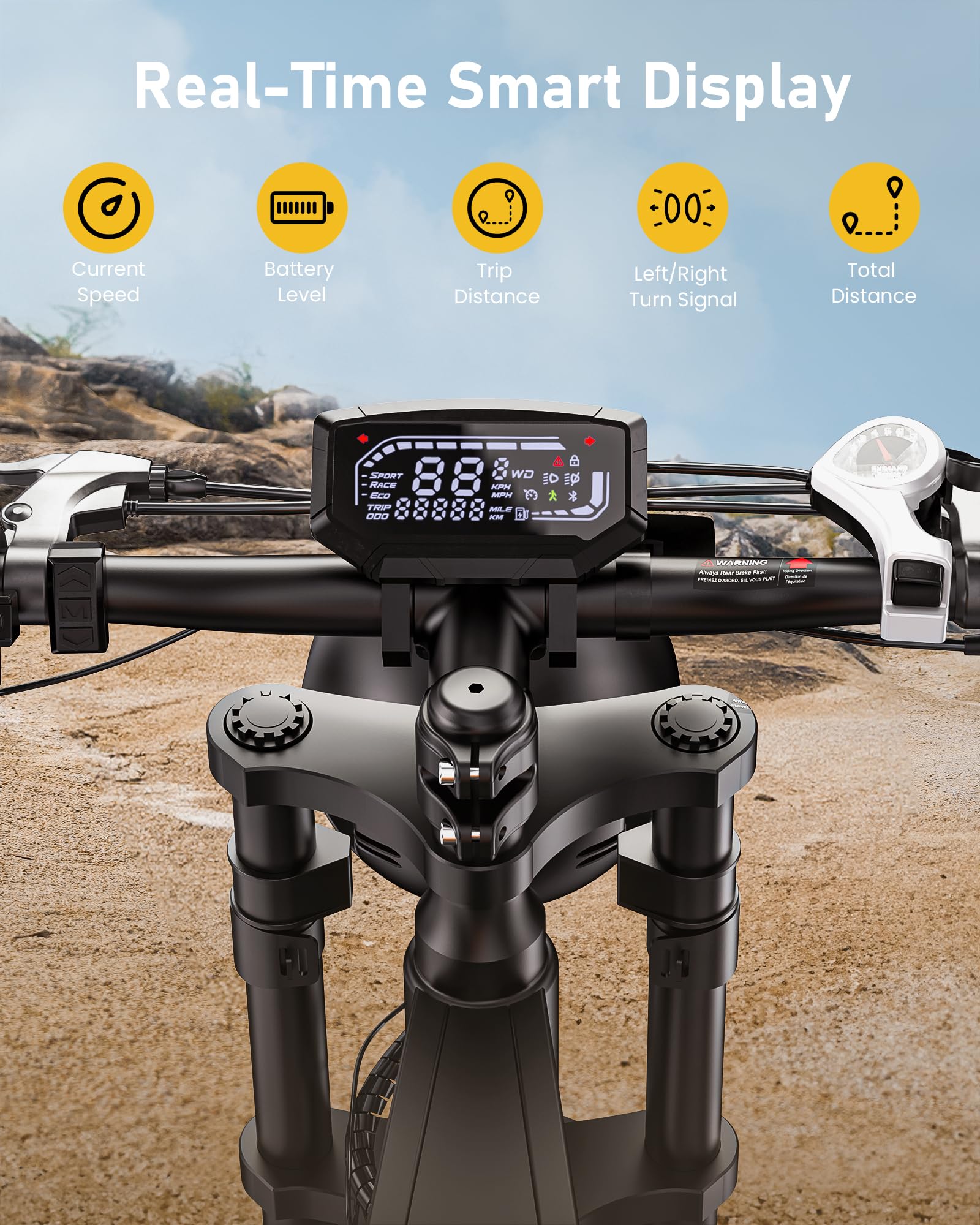 R6 Retro Electric Bike for Adults - 1500W Motor, 28MPH Speed, 75 Mile Range - 20