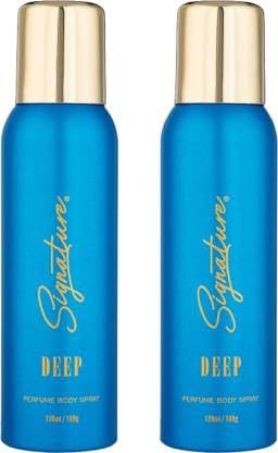 SIGNATURE Golden Deep Perfume Body Spray & Deodorant for Men and Women - 240ml (Pack of 2) | Long-Lasting Fragrance for Daily Use, Gym, Office & Special Occasions